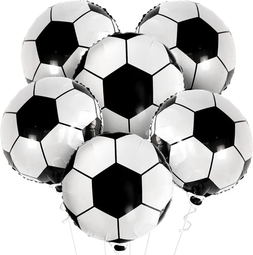 ,Huge Soccer Ball Balloons - 18 Inch-Pack of 6 | Soccer Birthday Party Decorations | Soccer Party Decorations | Soccer Balloons | Soccer Decorations for Party | Black and White Balloons
