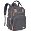 Diaper Bag Backpack,  Large Unisex Baby Bags Multifunction Travel Back Pack for Mom and Dad with Changing Pad and Stroller Straps, Dark Gray
