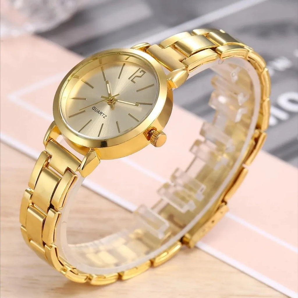 2Pcs/Set Fashion Women Watches Small Dial Quartz Watch Luxury Ladies Wristwatch Bracelets Set Reloj Mujer